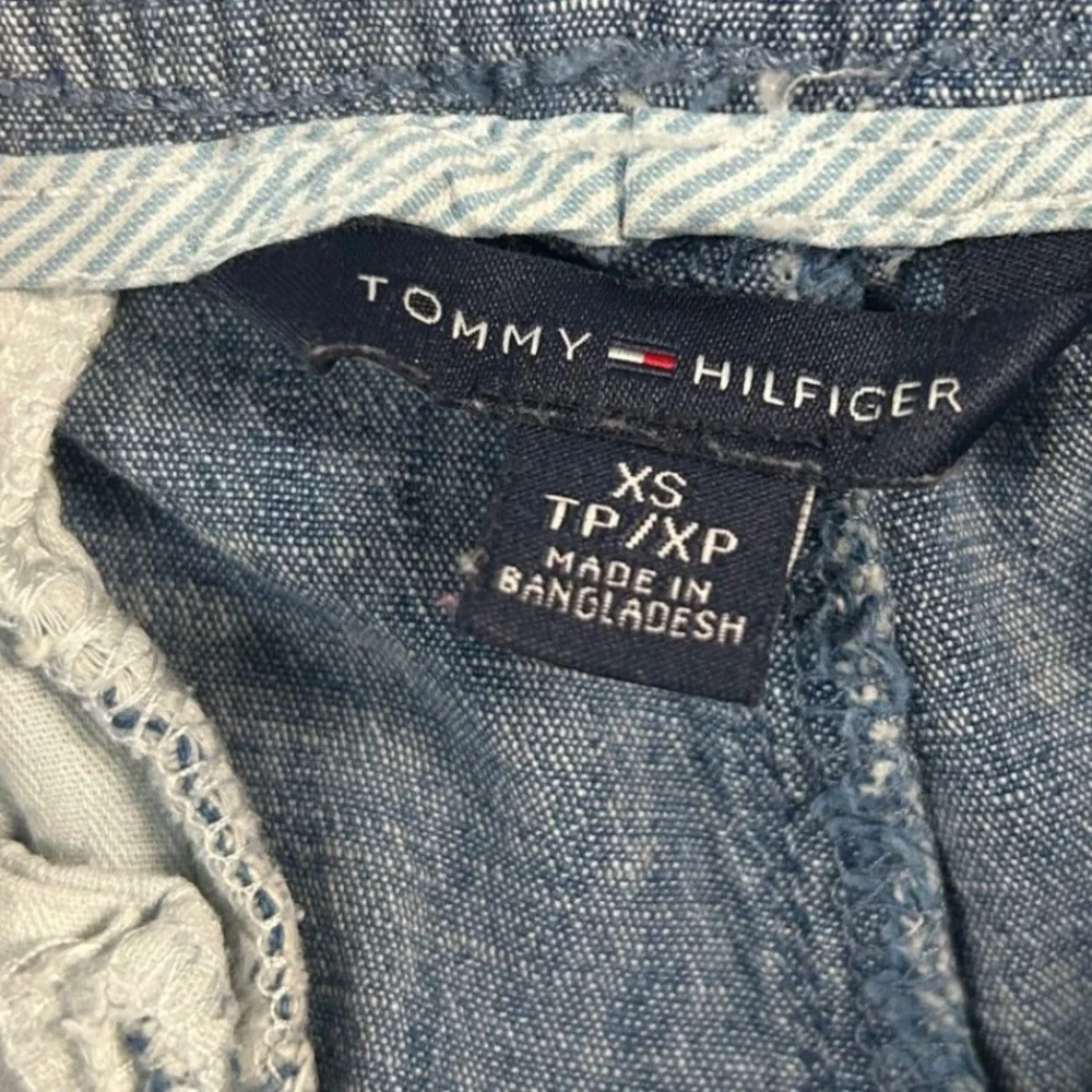 Tommy Hilfiger Boys Blue Chambray Cargo Jogger Pants Size XS 76J3853